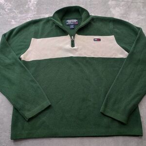 Vintage 90's Abercrombie Fitch Mens XL 1/4 Zip Colorblock Striped‎ Tennis Preppy